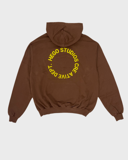 HEGO STUDIOS - CREATIVE DEPT HOODIE VINTAGE BROWN