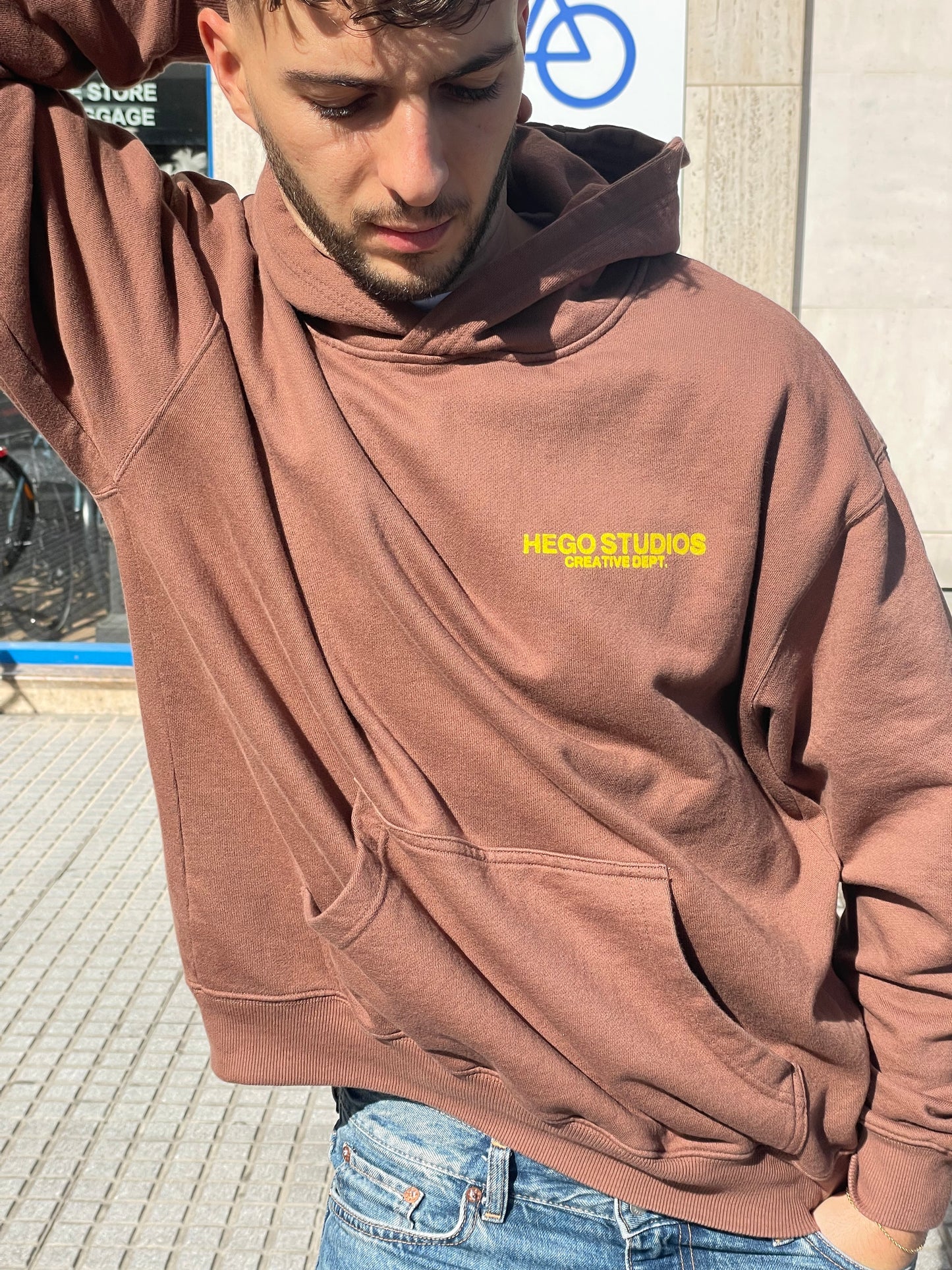 HEGO STUDIOS - CREATIVE DEPT HOODIE VINTAGE BROWN