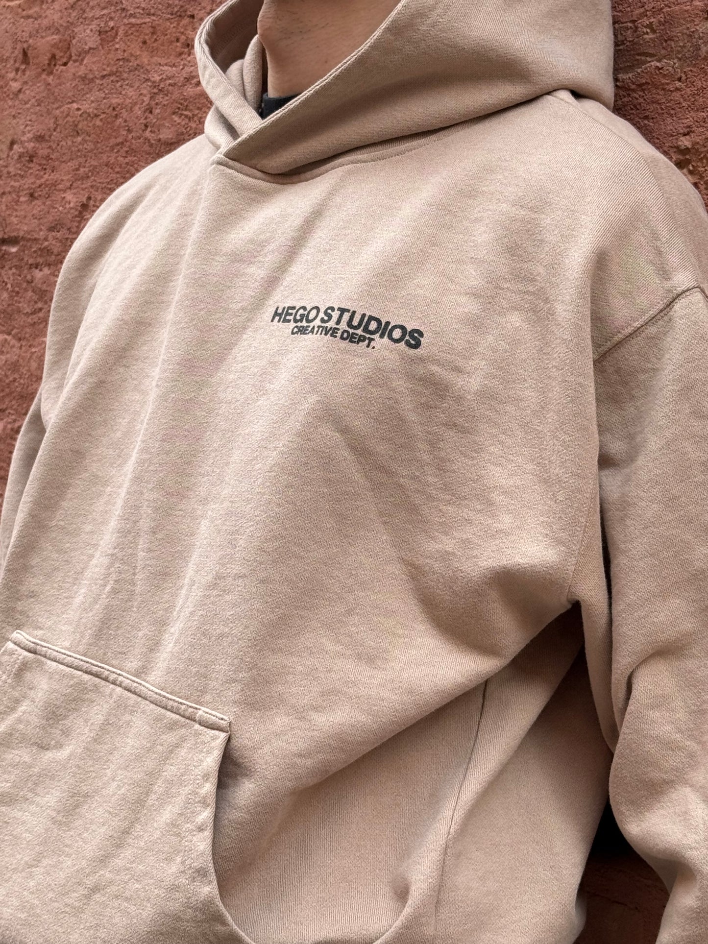 HEGO STUDIOS - CREATIVE DEPT HOODIE BEIGE