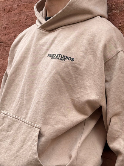 HEGO STUDIOS - CREATIVE DEPT HOODIE BEIGE