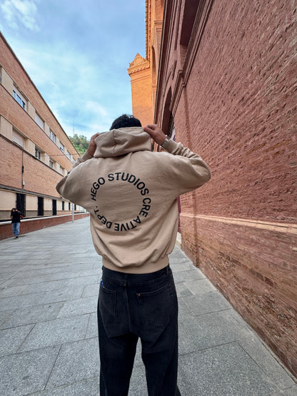 HEGO STUDIOS - CREATIVE DEPT HOODIE BEIGE